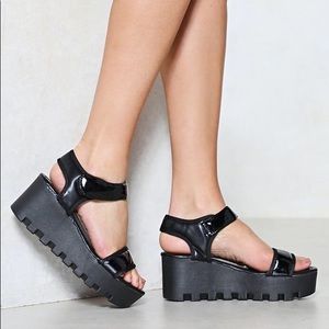 black platform sandals!